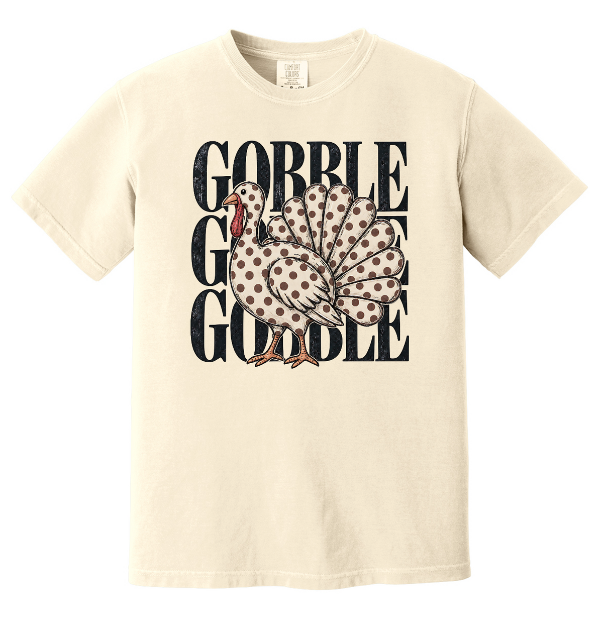 Gobble Gobble Polka Dot Turkey Tee