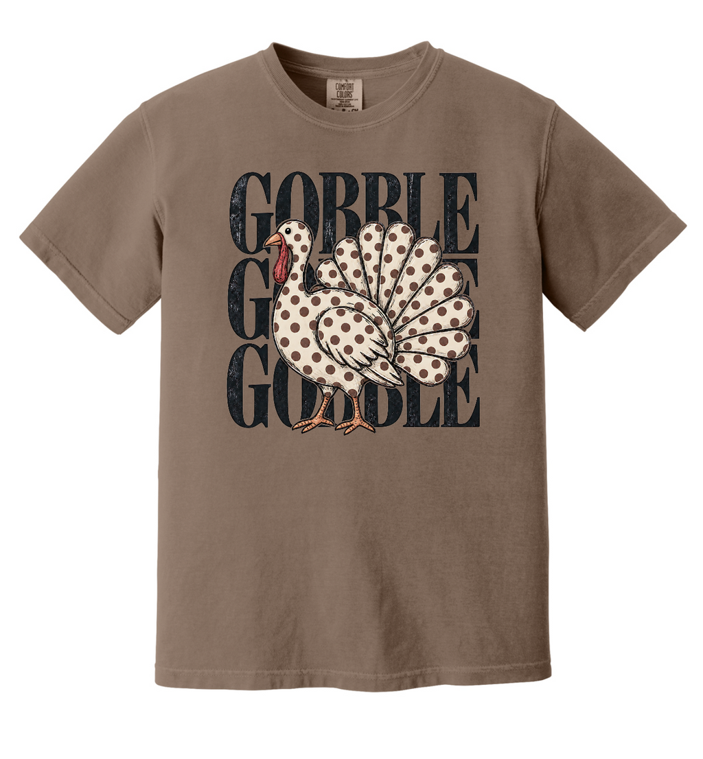 Gobble Gobble Polka Dot Turkey Tee