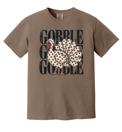 Gobble Gobble Polka Dot Turkey Tee